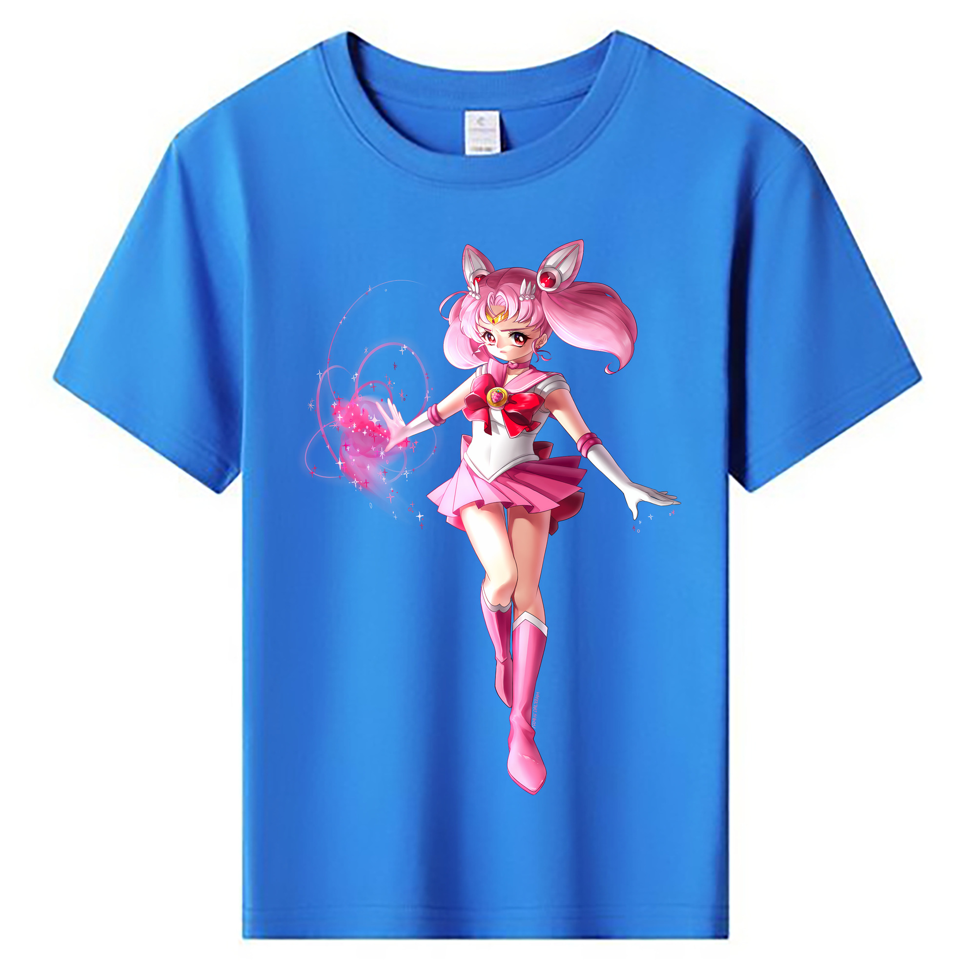 （画像用） 美少女戦士セーラームーン ちびうさ Sailor Moon Chibiusa Tsukino Usagi Small Lady Serenity 綿100％キッズTシャツ（フロントプリント）